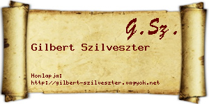 Gilbert Szilveszter névjegykártya